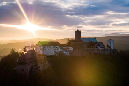 Wartburg im Sonnenaufgang