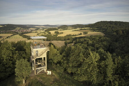 Ehemaliger amerikanischer Beobachtungsturm Point India am P21 bei Ifta / Foto (c) Naturpark Eichsfeld-Hainich-Werratal
