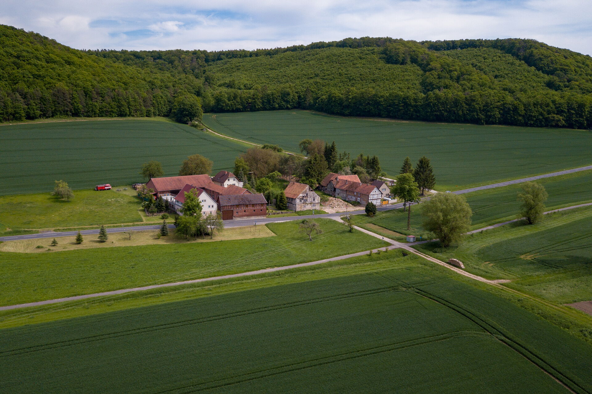 Blick auf Hattengehau aus der Vogelperspektive